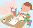 テキスト学習のイメージイラスト