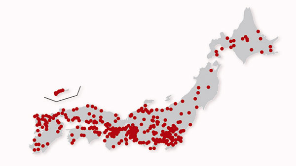 指定実習施設は47都道府県自宅から通いやすく、経済的にも安心